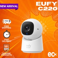 Anker T8W11 eufy Security Indoor Cam C220, 2K Resolution Security Camera with 360 PTZ, Plug-in Secur