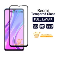 LAYAR Tempered Glass Full Screen 9D Redmi 9 9a 9c 9c NFC 9i 9 Prime 9T 8 8a 8a Pro 7 7a 6 6a 6 Pro 5