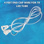 4 FEET END CAP WIRE ONLY FOR T8 LED TUBE / WAYER 4 KAKI UNTUK TUBE T8 / LED T8 TUBE WIRING CABLE