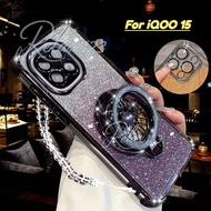 For Vivo iQOO 15 5G 2025 VIVO iQOO15 iqoo15 VivoiQOO15 iQOO15 Glitter Stand Holder Phone Case 2025 C