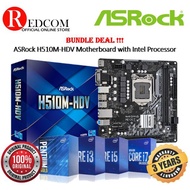 ASROCK H510M-HDV MOTHERBOARD INTEL CPU COMBO PROMO I3-10100F I5-10400F I7-10700F I7-10700K