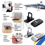[KN ACC] NANVAN NVN-HLP01 MINI FOLDING LAPTOP STAND - 2 LEVEL LAPTOP SUPPORT - HEAT RESISTANT - STRO
