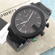 (可分期/議價） GUCCI YA101331 古馳 手錶 G-CHRONO 43mm 大G錶殼 鍍黑 計時 男錶女錶