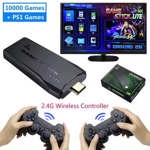 Video Game Console 32G/64G Built-in 20000+ Games 4K HD TV Retro Game Box Wireless Controller Game St