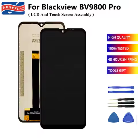 6.3" For BLACKVIEW BV9800 / BV9800 Pro LCD Display + Touch Screen Replacement 100% Work Front Screen