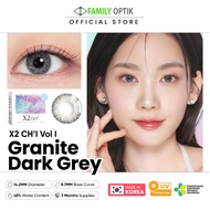 X2 Chi Vol I Granite (Dark Grey) Monthly Softlens Warna