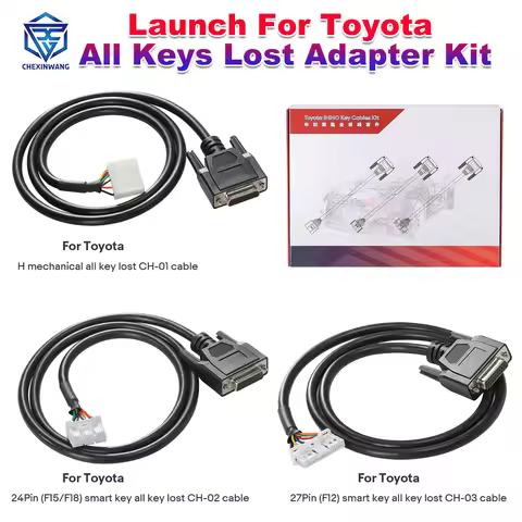Launch for Toyota All Keys Lost Adapter Kit CH-01 H Non-Smart Key CH-02 24-PIN CH-03 27-PIN Adapter 