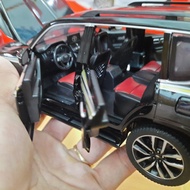 Đồ chơi trẻ em xe ô tô Land cruiser LC300 mô hình tỉ lệ 1:24 bằng kim loại có âm thanh và đèn mở đượ