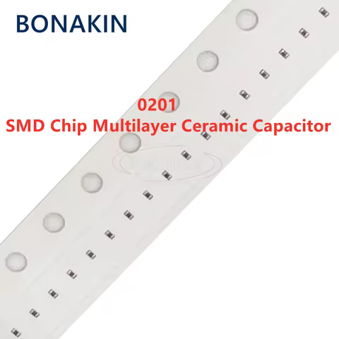 100PCS 0201 100NF 6.3V 10V 16V 25V 50V ±10% 0.1UF 104K X5R SMD Chip Multilayer Ceramic Capacitor