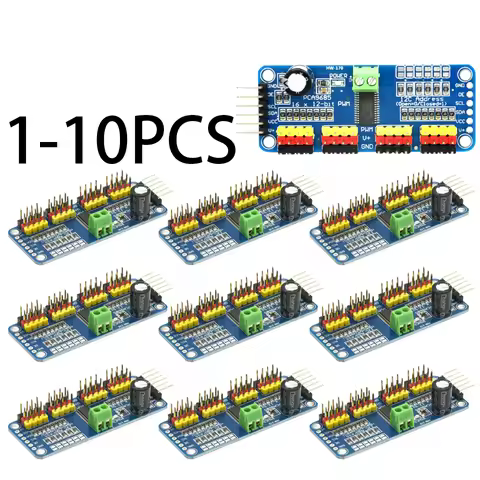 1-10PCS 16 Channel 12-Bit PWM Servo Shield Driver I2C Interface PCA9685 Module For Raspberry Pi