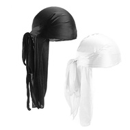 Durag Silk Headband Durag Bandana Hip Hop Pirate Hat Bandana Hair Accessories