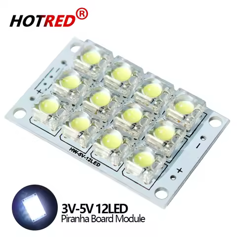 DC 3V-5V 12 LED Piranha Board Module Energy Saving Super Bright Night Market Mobile Power 3.3V Emerg