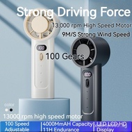 【100 Level Wind Speeds】Handheld Air Cooler Fan Strong Wind,Portable Fan Rechargeable Mini Handheld F