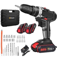 Electric Impact Drill Set Cordless Electric Screwdriver Drill Rechargeable Dual Speeds Household Pow