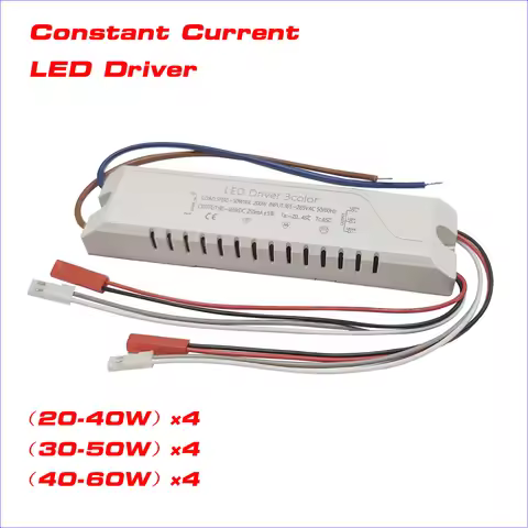LED Driver Current 220mA 20-40W/40-60W SMD PCB light Ceiling Power Supply 3 color Double Output ligh
