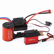 GoolRC Motor Combo Set 3650 4300KV Motor 60A Brushless ESC 25kg Servo w/ 25T Servo Arm for 1/10 RC C