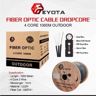 DROPCORE OPTICAL FIBER CABLE 4 CORE 3 SLING 1000 M EYOTA PREMIUM 1000meter 1000 meters 1km 4core 3ce