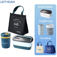Letyeah anti-Spill lunch box/Food lunch Bag/Heat Resistant Soup Cup/Kids lunch box set/BPA free