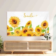 Sunflower TV Cover Anti-dust Cover Cover Cover TV Cover 55inch 85 High-End TV Cloth Cover Cloth TV Cover 2023