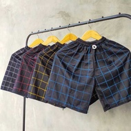TARTAN BOXERS - CASUAL SHORTS - BEACH - GARLIC - BXT