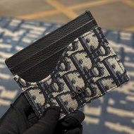 Classic Presbyopic Embroidery r Canvas and Lychee Pattern Ultra-Thin Card Holder Card Holder Card Ho