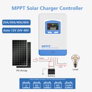 Anern MPPT เครื่องควบคุมชาร์จพลังงานแสงอาทิตย์ 20A / 30A / 40A / 60A อัตโนมัติ 12V 24V 48V SCC เครื่