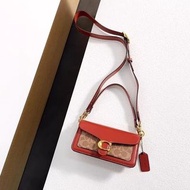 順豐包郵 💯全新COACH/蔻馳 Tabby 酒神包紅色配經典老花