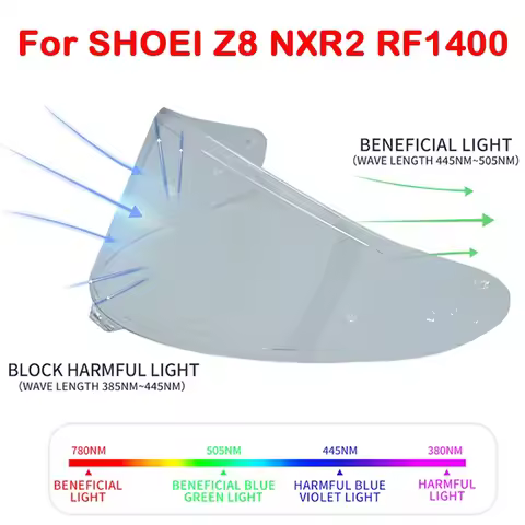 Anti Blue Light Visor for SHOEI RF 1400 RF-1400 NXR2 CWR-F2 Z8 CWR-F2R X15 X-15 X-Fifteen X-SPR Pro 