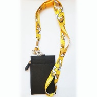 Gudetama Lanyard with Black Ezlink Zip Cardholder Set