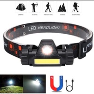 new swnter kepala LED 2 mode Head lamp COB 2IN1