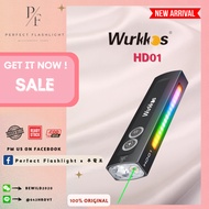 Perfect Flashlight Wurkkos HD01 Rechargeable EDC Flashlight with Front Sport Light and Side flood li