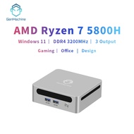 GenMachine AMD R7 5800H Mini PC Windows 11 Pro 1.9GHz Up to 4.4GHz 2*DDR4 3200Mhz/NVME SSD WIFI6 Sup