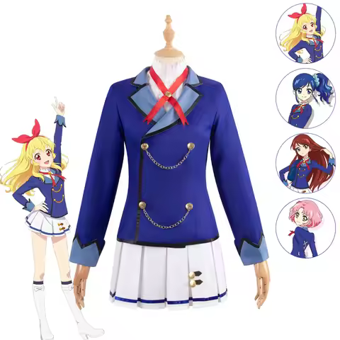 Anime Aikatsu Hoshimiya Ichigo Shibuki Ran Kiriya Aoi Cosplay Costume Starlight School JK Campus Uni