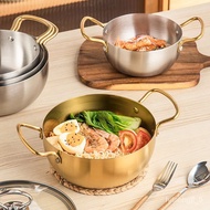 HY-# Pot Household Stainless Steel Korean Ramen One-Person Hot Pot Instant Noodle Pot Binaural Stew-Pan Soup Pot Seafood