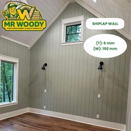 WOODY 6mm x 150mm Shiplap Wall MDF Board Shiplap Kayu Premium