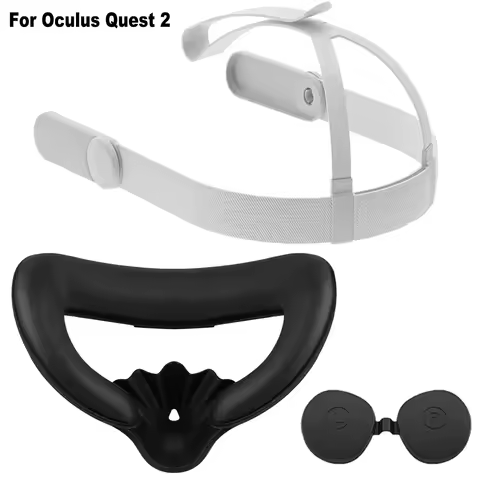 Head Strap&Face Cover for Oculus Quest 2, Original Replacement Headstrap&Sweatproof Face Cushion Pad