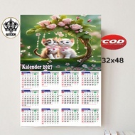 Wall Calendar 2027 Cute Cat Picture 12 Months/ Wall Calendar Poster 2027 cat picture