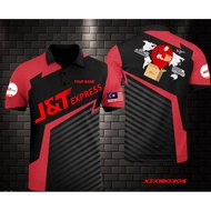 J & T EXPRESS - personalized 3D polo with name, Global security service, fast, personalized
