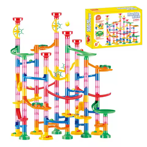 29-142PCS Marble Run Building Blocks Marbles Slide Toys For Children DIY Creativity Constructor Educ