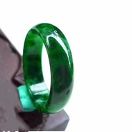 Jade Ring Natural Burmese Jade Dark Green Ring Jewelry Fine Jewelry Men‘s and Women’s Lucky Charms Green Ring Jewelry