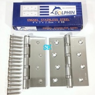 Engsel Pintu Dolphin 4 Inch - Engsel PIntu Stainless SUS 304 Tebal - Engsel Pintu