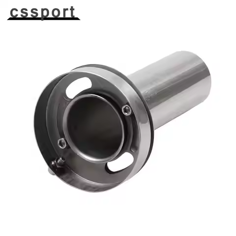 Silver Stainless Steel Exhaust Muffler Tip 4.5 Inch Round Removable Silencer