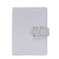 二手路易威登 LV 豎款小巧皮夾，採用 Taurillon 皮革和鱷魚皮材質，藍色，對折皮夾，LV 0563