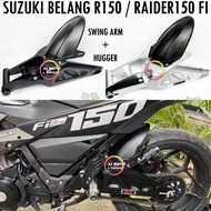 [ RZ RACING ] RACING SWING ARM ALLOY + HUGGER / FRONT FORK LAY CNC SUZUKI BELANG R150 RAIDER150 FI B