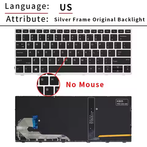% New Russian US New keyboard Elitebook 730 G5 735 G5 830 G5 836 G5 G6 L07666-001 L13697-071 L15500-