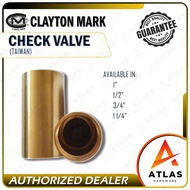 CLAYTON HD CHECK VALVE 1", 1/2", 3/4", & 1 1/4" (TAIWAN) ATLAS