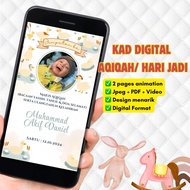 Kad aqiqah Hari jadi Digital | Kad Aqiqah | Ecard Birthday