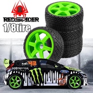 4Pcs 100mm 1/7 1/8 Rally Car Tire 17mm Wheel Hex for KM Citroen C3 Flying God Mustang CNE Ford ARRMA