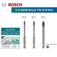 BOSCH 3PCS HEX-9 Hard Ceramic Tile Drill Bit Set 90mm 5 6 8mm EXPERT Glass Ceramic Bit