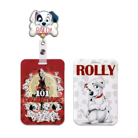 Disney Movie 101 Dalmatians ID Card Pass Hang Accessories Holder Keychain Lanyard Pass Card Holder P